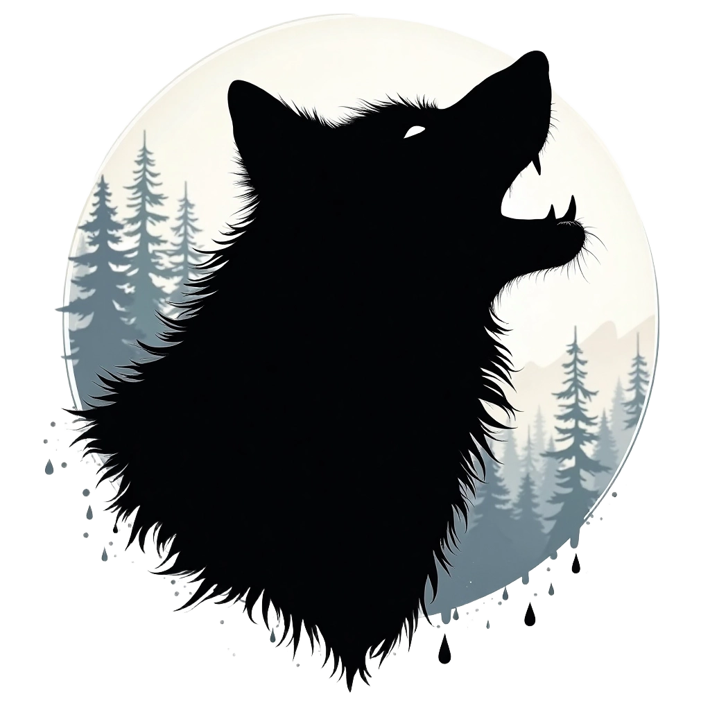 Wolf Howling at the Moon